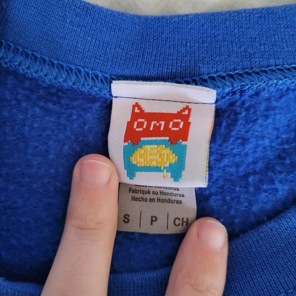 OMOCAT Blue Graphic Crewneck Sweater - Picture 2 of 2